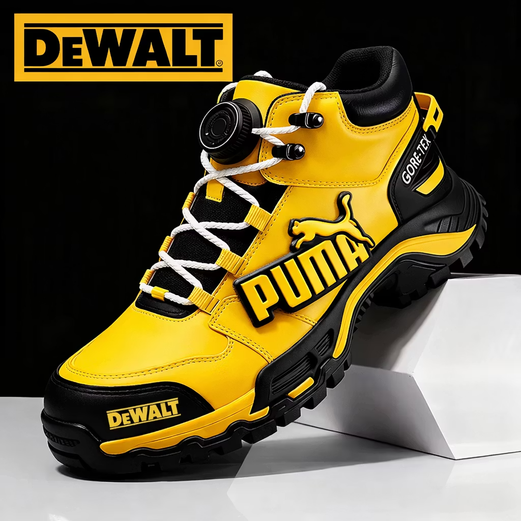Waterproof and breathable men’s work and hiking boots from PUMA® and DEWALT are ideal for work and outdoor activities.