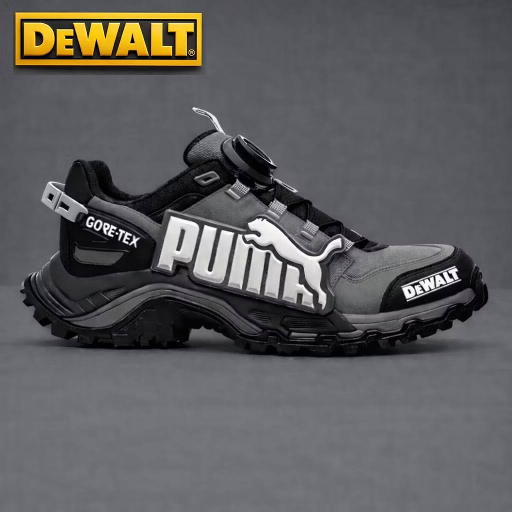 Waterproof and breathable men’s work and hiking boots from PUMA® and DEWALT are ideal for work and outdoor activities.
