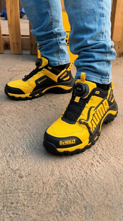 Waterproof and breathable men’s work and hiking boots from PUMA® and DEWALT are ideal for work and outdoor activities.