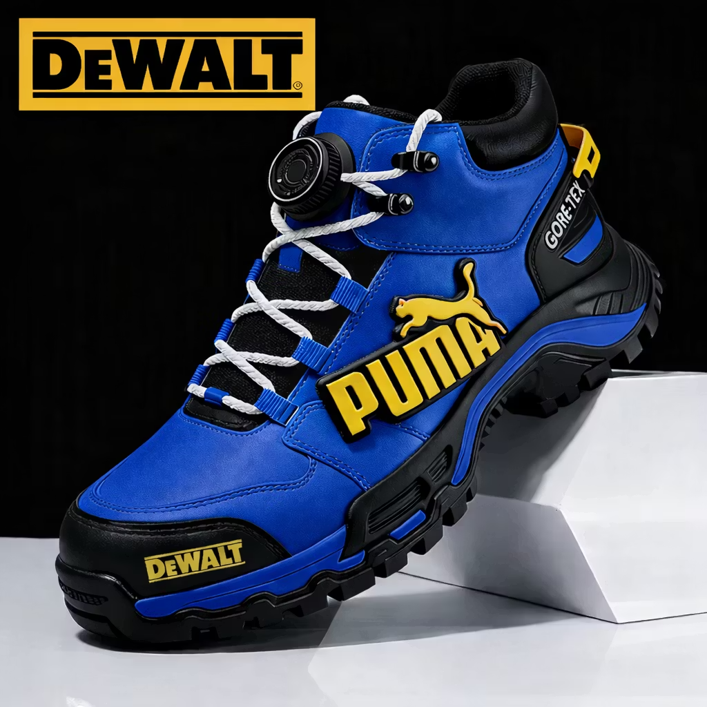 Waterproof and breathable men’s work and hiking boots from PUMA® and DEWALT are ideal for work and outdoor activities.
