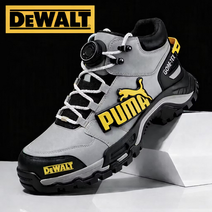 Waterproof and breathable men’s work and hiking boots from PUMA® and DEWALT are ideal for work and outdoor activities.