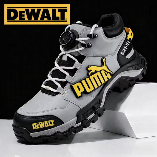 Waterproof and breathable men’s work and hiking boots from PUMA® and DEWALT are ideal for work and outdoor activities.