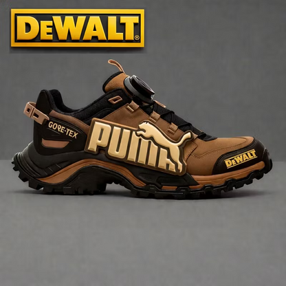 Waterproof and breathable men’s work and hiking boots from PUMA® and DEWALT are ideal for work and outdoor activities.